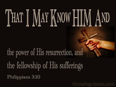 Philippians 3:10 That I May Know Him (brown)